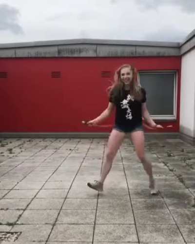 Just a girl and a jump rope
