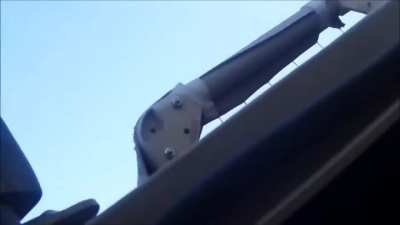 Afghanistan, November 16, 2011. An ISAF convoy is ambushed by Taliban militants in the Nazyan Valley, Nangarhar province. During the battle, one MRAP M-ATV was destroyed by a Taliban RPG