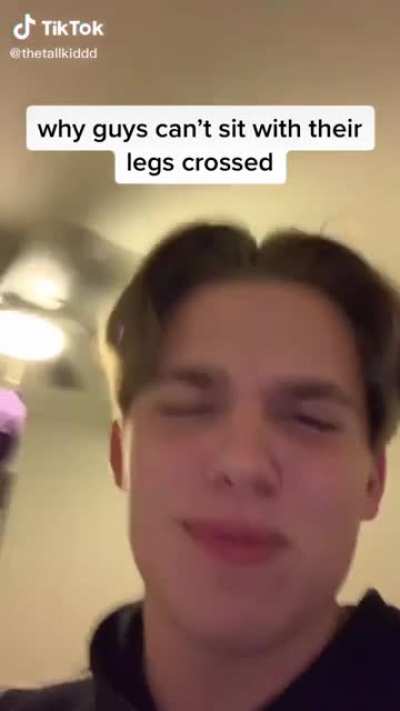 Why guys can&rsquo;t sit with their legs crossed