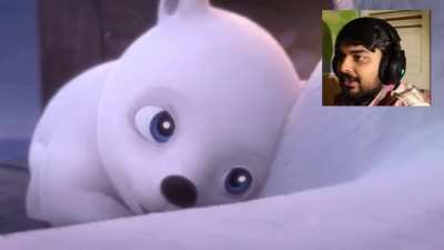 Even if the most upsetting things happen like a polar bear dying he will still laugh.