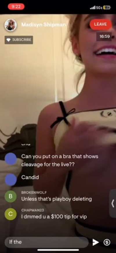 Madisyn Shipman's live stream 