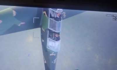 RU POV: Ukrainian Yak-52 with machine gunners on board in the lens of the Russian reconnaissance UAV Zala over the Odessa region