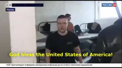 A Russian conscript takes his chance to voice his true opinions while live on tv - "Glory to Ukraine! Glory to the USA! Russia is shit!"