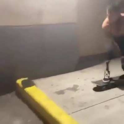He did a kick flip