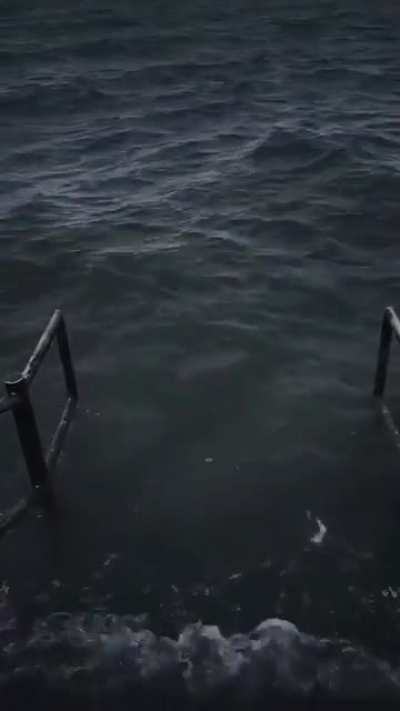 Lake Pontchartrain. Beach is closed off to the public due to &rdquo;Underwater Hazards&rdquo;