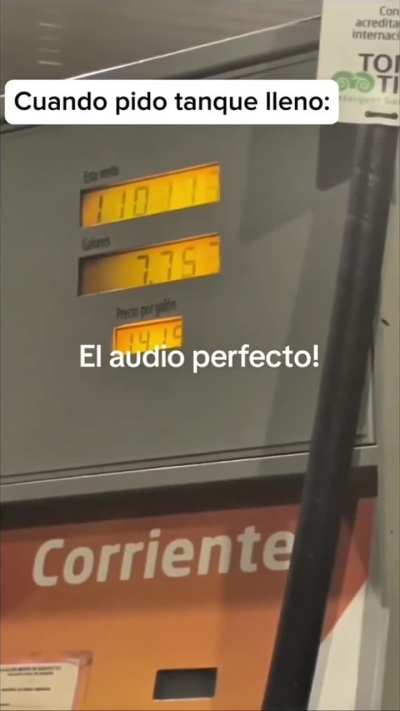 cuando pedis el tanque lleno
