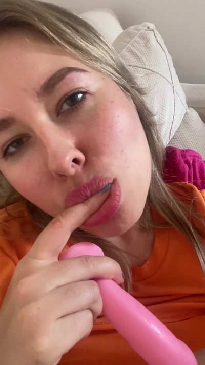 Here you go , cum here now