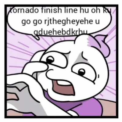 when he said 'tornado finish line' 😢😭😭✊