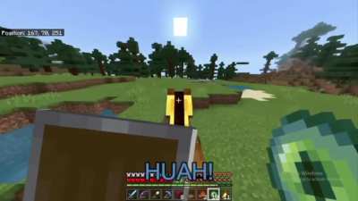 Me and my friend, screwing around in mc