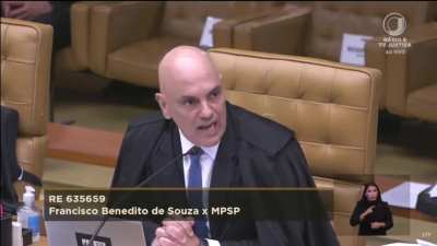 "Se fosse feito um ranking de quem ganhou a guerra &agrave;s drogas, certamente n&atilde;o foram as autoridades p&uacute;blicas", diz o ministro Alexandre de Moraes