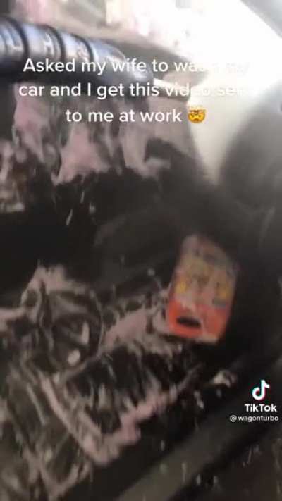 To wash a car