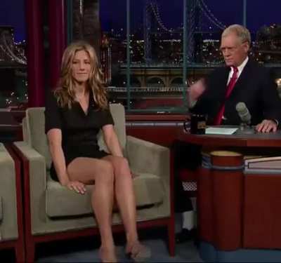 Jennifer Aniston showing off