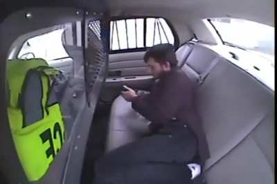 Trying to set the car on fire