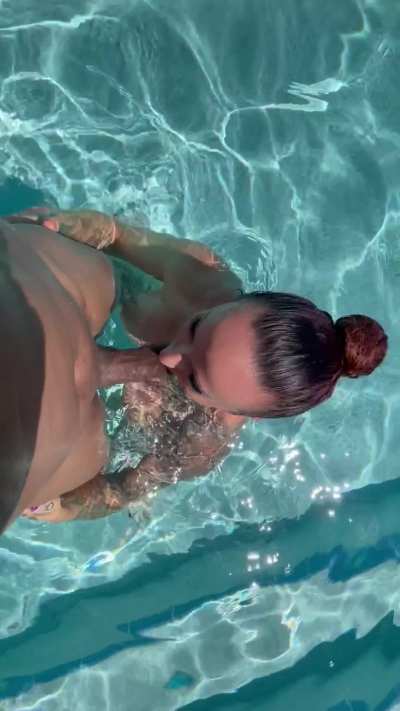 The new pool was amazing and water was sooo tempting. There was only one thing that was missing to christen it