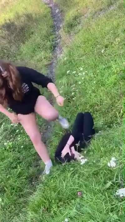 British girls fight after girl in hoodie talked shit, asked to fight &amp;amp; spread rumors