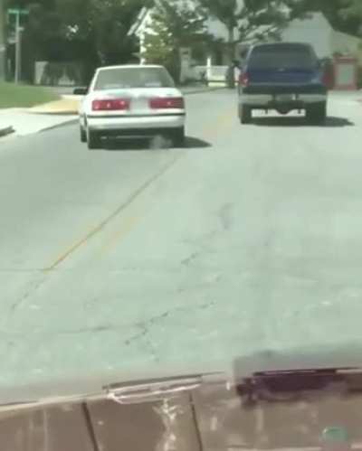 Great example on how not to tow your car.