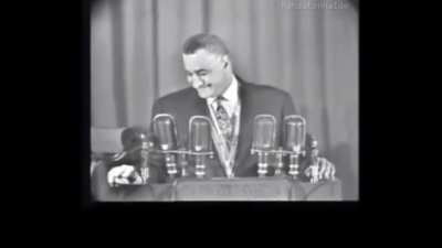 Gamal Abdel Nasser mocking the hijab &mdash; A moment that sadly cannot be repeated in Egypt today