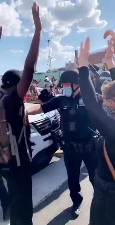 NYPD Cop pulls down peaceful protestor&rsquo;s mask to pepper spray him. This video is being removed all over twitter, they are trying to hide this.
