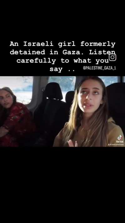 Released Israeli hostage Mia Schem, giving an account of her treatment as a hostage