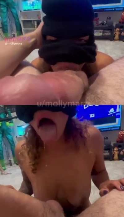 drooling &amp;amp; gagging on daddy&rsquo;s big white cock