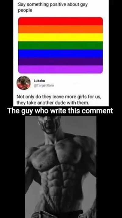 Suddenly my respect for gays increase