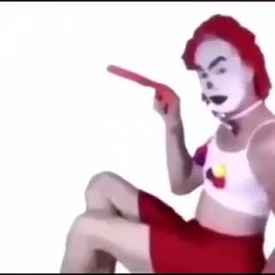 The clown wants to hang around.