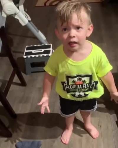 Little boy got mad because he didn&rsquo;t get a kiss goodbye