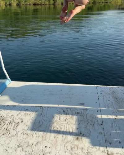 Skinny-dipping in front of my Wife with my cage out at the campsite just before anyone else arrives