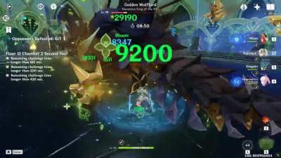 My underbuild Nilou team clearing Abyss 3.3 bottom half in 106s (23+38+45) + build.