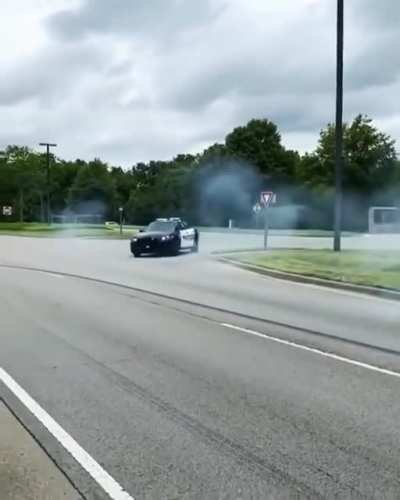 Charger vs Police Charger at Cars &amp;amp; Coffee Meet [USA]