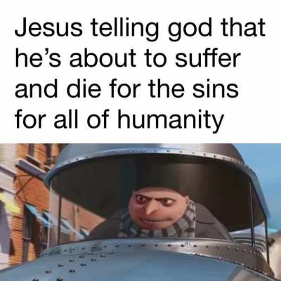 Jesus telling god that he&rsquo;s about to suffer and die for the sins for all of humanity