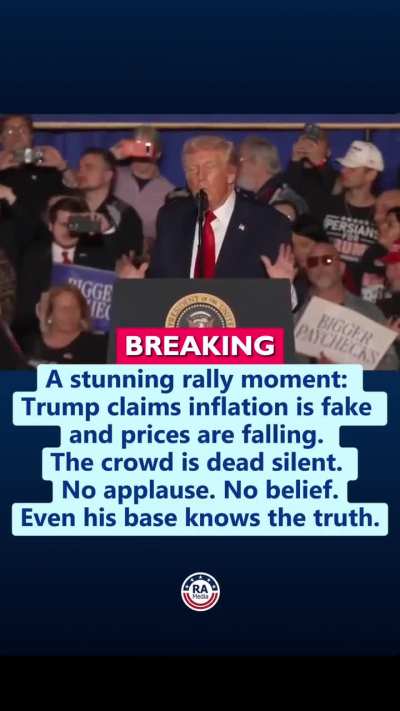 No Applause, Just Silence: Crowd Reacts to Trump on Inflation.