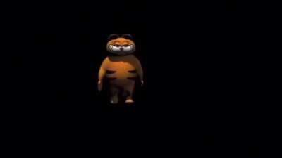 Garfield farklı &ccedil;&ouml;z&uuml;n&uuml;rl&uuml;kleede dans ediyor