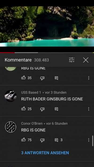The amount of &bdquo;yay RBG is dead&ldquo; comments is sickening