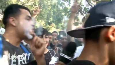 Reporters gets the full effect of second hand smoking