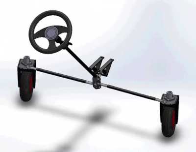 Ackerman steering.