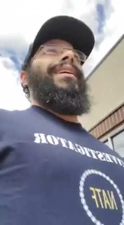 Qanon dumbfuck at a vaccination center yells at people that the vaccine will kIlL tHeM!