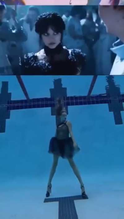 world champion of synchronized swimming, Kristina Makushenko recreates Wednesday&rsquo;s dance in a pool