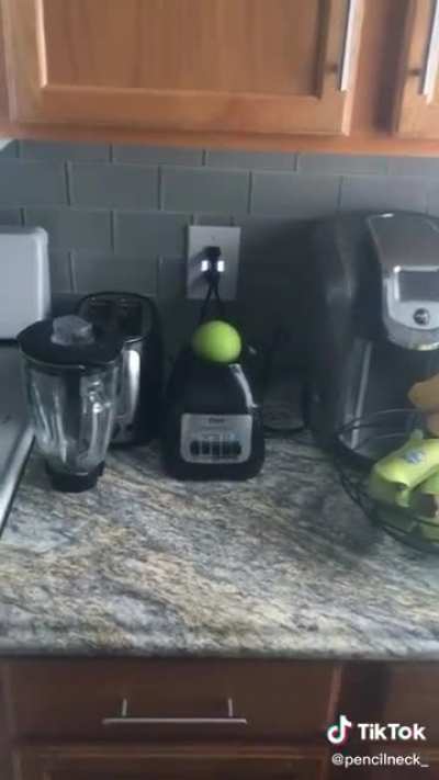 Apple on a blender
