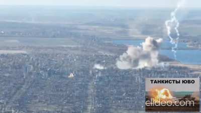 Russian plane fighting in Mariinka, southeast of Donetsk. 2022 ( Music from source )
