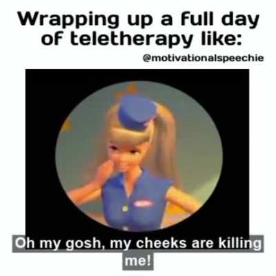 That teletherapy fatigue just hits different 😭😴 @motivationalspeechie