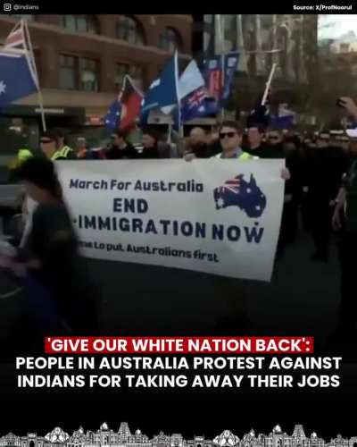 Thousands joined "March for Australia" rallies in nearly 20 cities, protesting mass immigration and targeting Indian-origin migrants. India is now Australia&rsquo;s second-largest migrant group after the UK, with 840,000 residents.