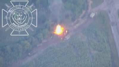 Ukrainian PT-91 &ldquo;Twardy&rdquo; and T-72AB of the 22nd Brigade of the Ukrainian Armed forces being attacked by Russian Lancets near sverdlikovo, Kursk Russia