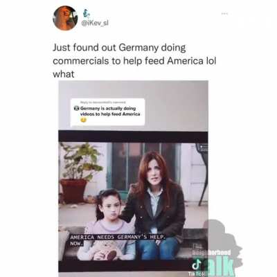 Germany is running commercials to help feed America