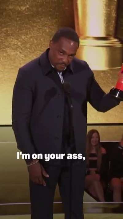 Tom Holland. I&rsquo;m on your ass, I&rsquo;m on your ass. #AnthonyMackie #TomHolland #MTV #MTVAwards