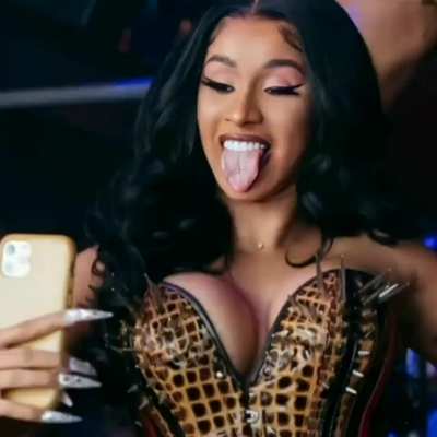 Cardi has the GOAT Tongue