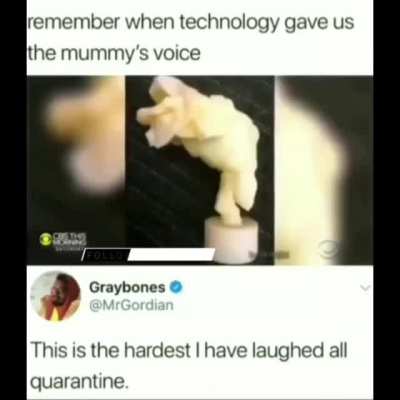 The beautiful voice of a mummy