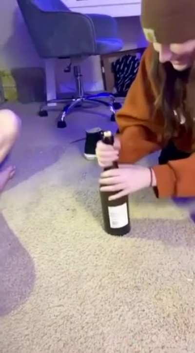 That&rsquo;s one way to open a bottle