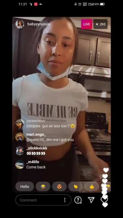 Babyru&szlig;&szlig;ia nipple show at start and rest is just twerk