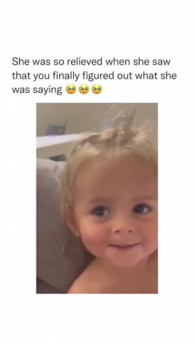 This babys relief.